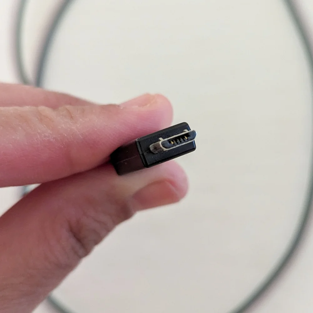 Micro USB Power Cable, Black - 3ft